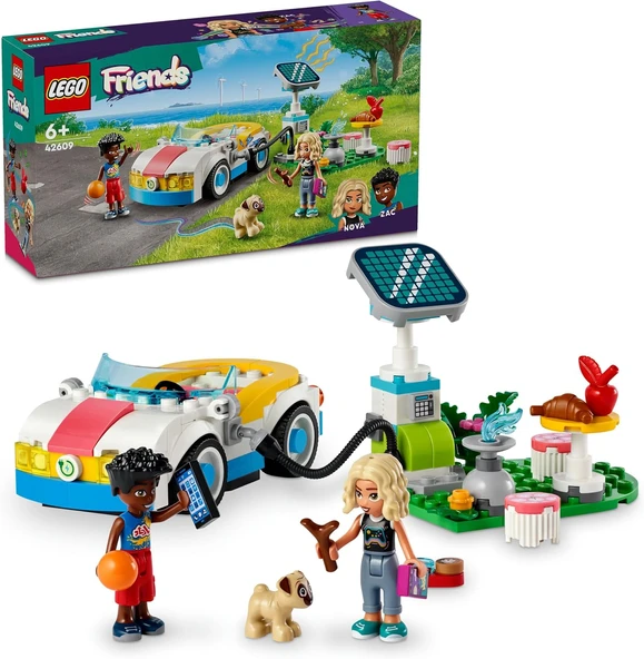 Lego Friends Elektrikli Araba Ve Şarj İstasyonu 42609-6 Yaş Ve Üzeri Çocuklar Için Zac Ve Nova Minif ürün görseli 1