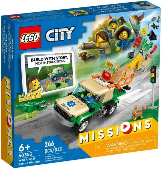 Lego® City Vahşi Hayvan Kurtarma Görevleri 60353-6 Yaş Ve Üzeri Çocuklar Için İnteraktif, Dijital Ma ürün görseli 1