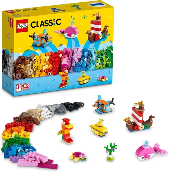 Lego Classic Yaratıcı Okyanus Eğlencesi 11018-4 Yaş Ve Üzeri Çocuklar Için 6 İnşa Edilebilen Oyuncak ürün görseli 1