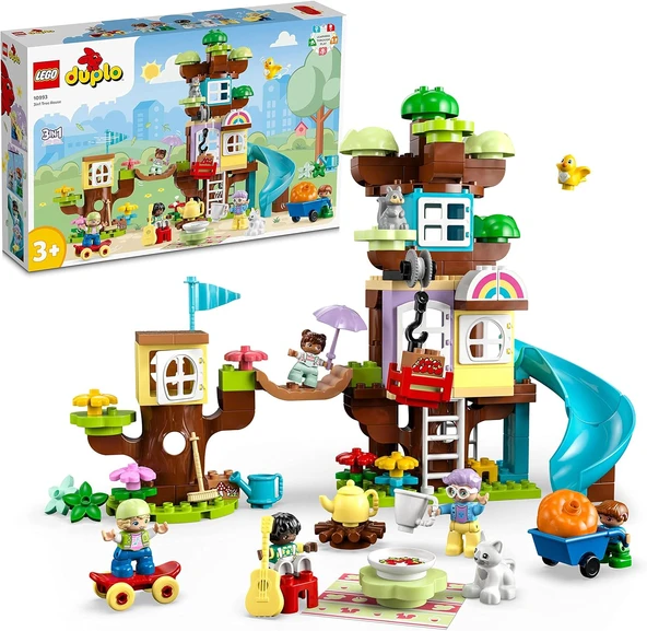 Lego® Duplo® 3’Ü 1 Arada Ağaç Ev 10993-3 Yaş Ve Üzeri Için Yaratıcı Oyuncak Yapım Seti (126 Parça) ürün görseli 1