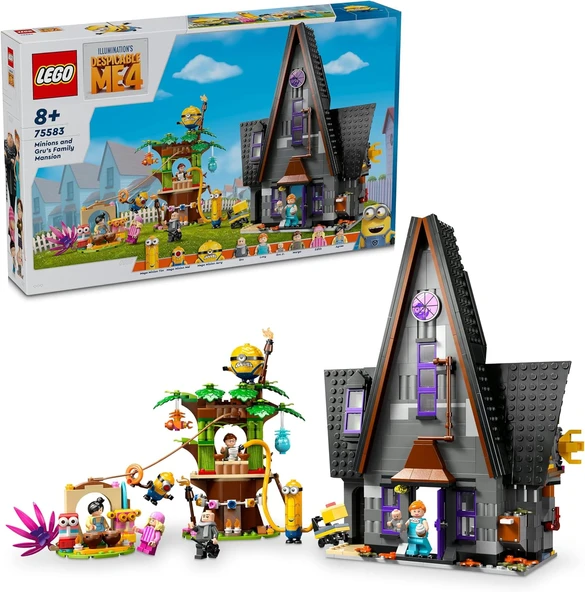 Lego Despicable Me 4 Minyonlar Ve Gru'Nun Aile Köşkü 75583 8 Yaş Ve Üzeri Çocuklar İçin Yaratıcı Oyu ürün görseli 1