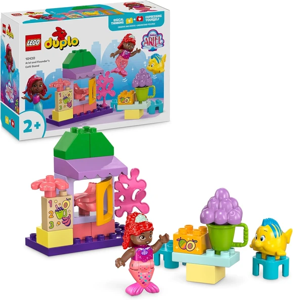 Lego Duplo Disney Ariel Ve Flounder’In Kafe Standı 10420-2 Yaş Ve Üzeri Çocuklar İçin Küçük Deniz Kı ürün görseli 1