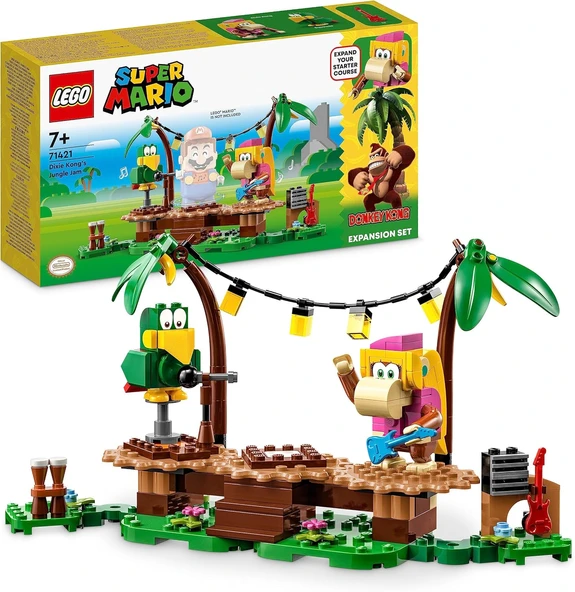 Lego Super Mario Dixie Kong’Un Orman Konseri Ek Macera Seti 71421 Oyuncak Yapım Seti (174 Parça) ürün görseli 1