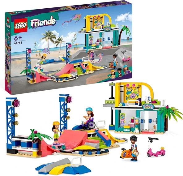 Lego® Friends Kaykay Parkı 41751-6 Yaş Ve Üzeri Çocuklar Için 3 Mini Bebek İçeren Yaratıcı Oyuncak Y ürün görseli 1