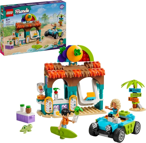 Lego Friends Meyveli İçecek Plaj Standı 42625-6 Yaş Ve Üzeri Çocuklar Için Kaplumbağa Figürü İçeren ürün görseli 1