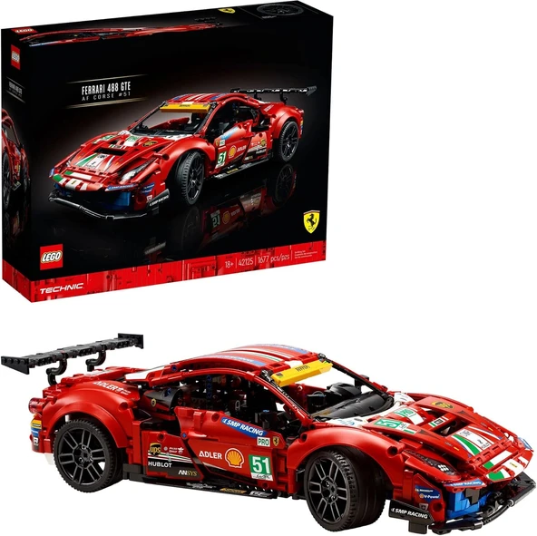Lego Technic Ferrari 488 Gte “Af Corse #51” 42125 - Spor Araba Seven Yetişkinler İçin Koleksiyonluk ürün görseli 1