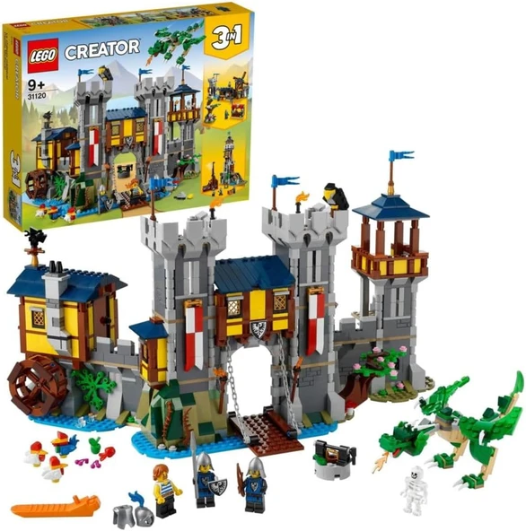 Lego Creator 3’Ü 1 Arada Ortaçağ Kalesi 31120 - Hendekli Ve Köprülü Kale, 3 Minifigür İçeren Oyuncak ürün görseli 1