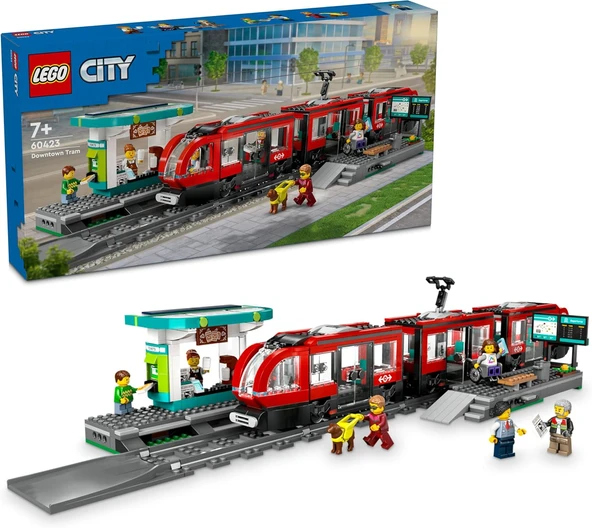 Lego City Şehir Merkezi Tramvay İstasyonu 60423-7 Yaş Ve Üzeri Oyuncak Tren Ve Araç Meraklıları Için ürün görseli 1