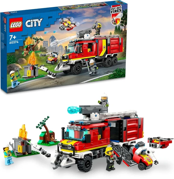 Lego® City İtfaiye Komuta Kamyonu 60374-7 Yaş Ve Üzeri Çocuklar Için İnsansız Kara Ve Hava Araçları ürün görseli 1