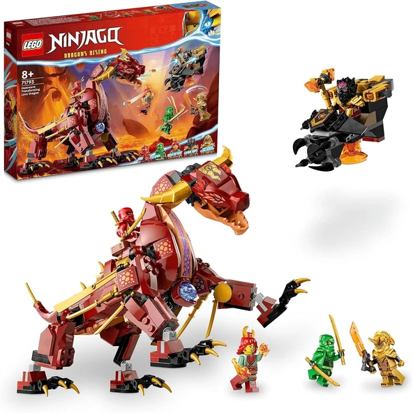 Lego® Ninjago® Heatwave Dönüşen Lav Ejderhası 71793 Oyuncak Yapım Seti (479 Parça) ürün görseli 1