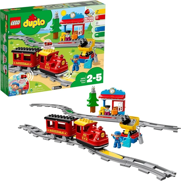 Lego Duplo Buharlı Tren 10874-2 Yaş Ve Üzeri Çocuklar Için Eğitici Oyuncak Yapım Seti (59 Parça) ürün görseli 1