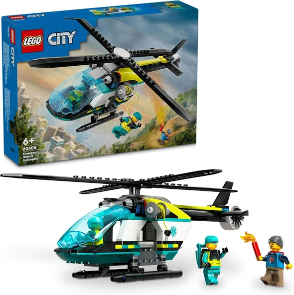 Lego City Acil Kurtarma Helikopteri 60405-6 Yaş Ve Üzeri Çocuklar Için Helikopter İçeren Yaratıcı Oy ürün görseli 1