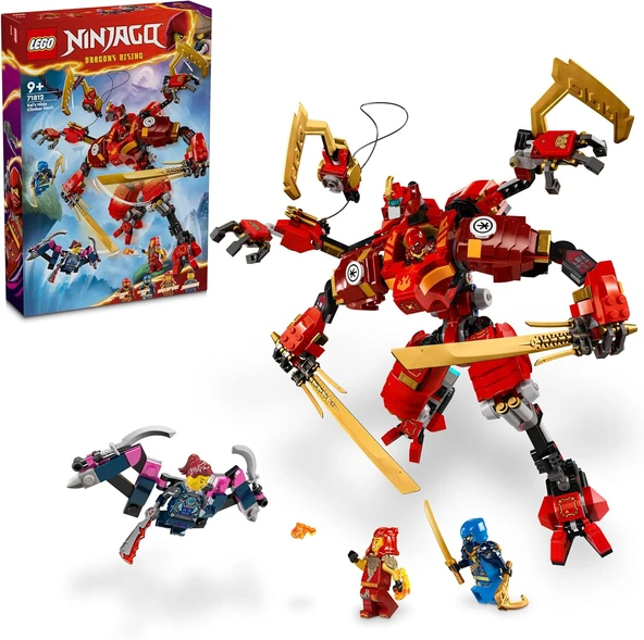 Lego Ninjago Kai’Nin Ninja Tırmanma Robotu 71812-9 Yaş Ve Üzeri Çocuklar Için 4 Ninja Minifigürü İçe ürün görseli 1