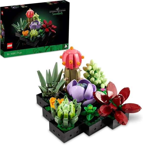Lego® Icons Sukulentler 10309 - Yetişkinler İçin Lego Botanik Koleksiyonunun Tamamlayıcısı Sergilene ürün görseli 1