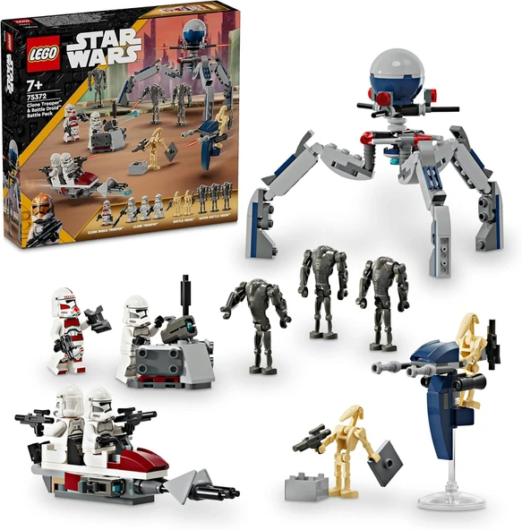 Lego Star Wars Klon Trooper Ve Savaş Droidi Savaş Paketi Seti 75372-7 Yaş Ve Üzeri Star Wars Sevenle ürün görseli 1