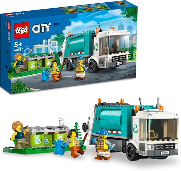 Lego® City Geri Dönüşüm Kamyonu 60386-5 Yaş Ve Üzeri Çocuklar Için Oyuncak Yapım Seti (261 Parça) ürün görseli 1