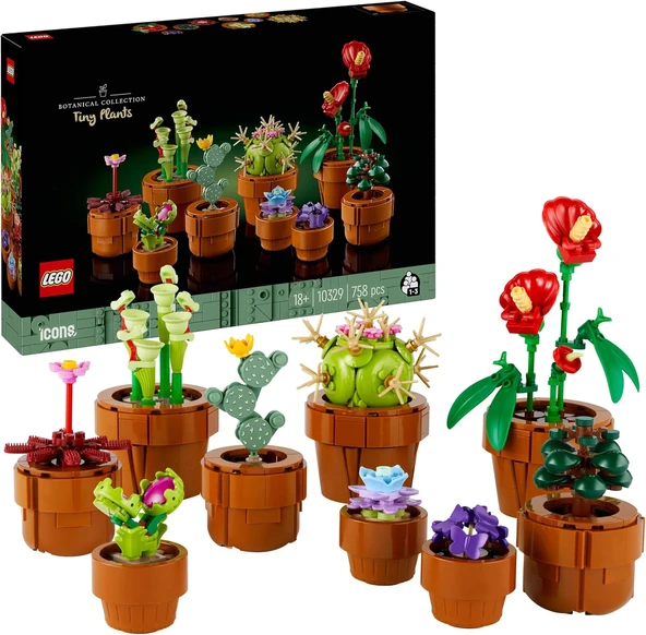 Lego® Icons Minik Bitkiler 10329 - Yetişkinler Için Dekoratif, Koleksiyonluk Ve Sergilenebilir Yarat ürün görseli 1