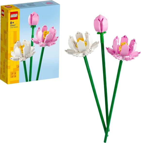 Lego® Iconic Lotus Çiçekleri 40647 - Dekoratif, Koleksiyonluk Ve Sergilenebilir Çiçek Modeli Yapım S ürün görseli 1