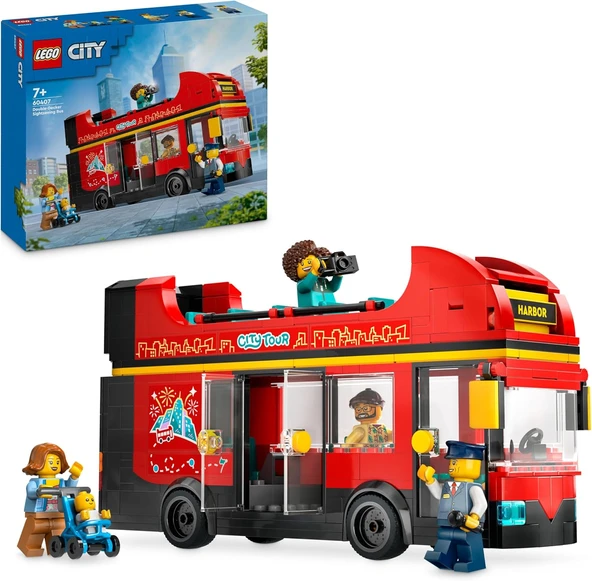 Lego City Kırmızı İki Katlı Gezi Otobüsü 60407-7 Yaş Ve Üzeri Çocuklar Için Yaratıcı Oyuncak Yapım S ürün görseli 1
