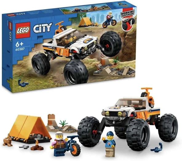 Lego® City 4X4 Arazi Aracı Maceraları 60387-6 Yaş Ve Üzeri Çocuklar Için Oyuncak Yapım Seti (252 Par ürün görseli 1