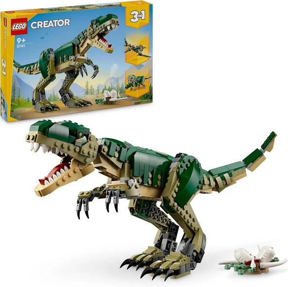 Lego Creator 3’Ü 1 Arada T. Rex 31151 – 9 Yaş Ve Üzeri İçin Triceratops Veya Pterodactyl İçeren Yara ürün görseli 1