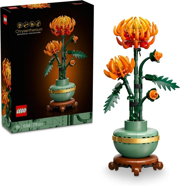 Lego Icons Krizantem 10368 - Yetişkinler Için Dekoratif Kasımpatı Çiçeği Yapım Seti (278 Parça) ürün görseli 1