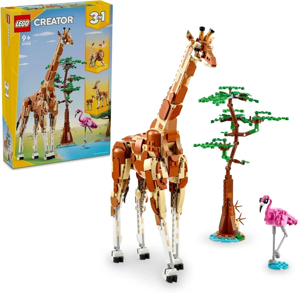 Lego Creator Vahşi Safari Hayvanları 31150-9 Yaş Ve Üzeri Çocuklar Için İnşa Edilebilen Zürafa, Ceyl ürün görseli 1