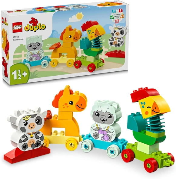 Lego Duplo İlk Hayvan Trenim 10412-1 Buçuk Yaş Ve Üzeri Çocuklar Için Tekerlekli Oyuncak Tren İçeren ürün görseli 1
