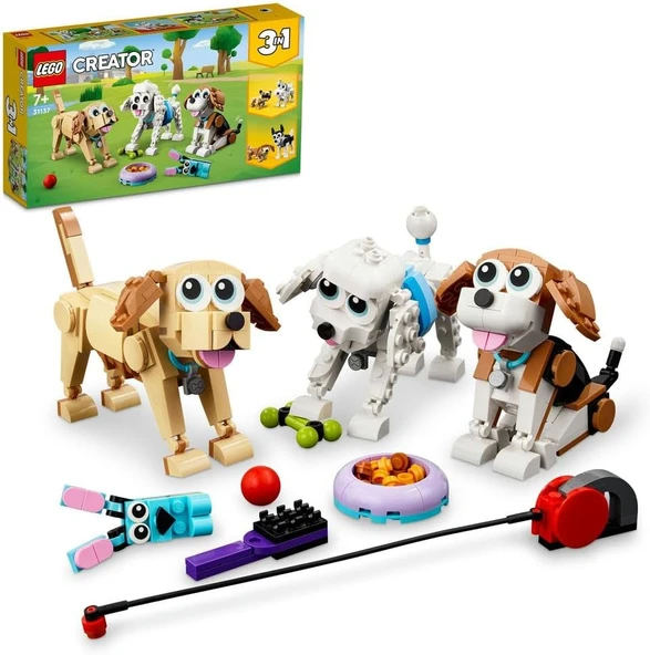 Lego Creator Sevimli Köpekler 31137-7 Yaş Ve Üzeri Çocuklar İçin Beagle, Poodle Ve Labrador Modeller ürün görseli 1