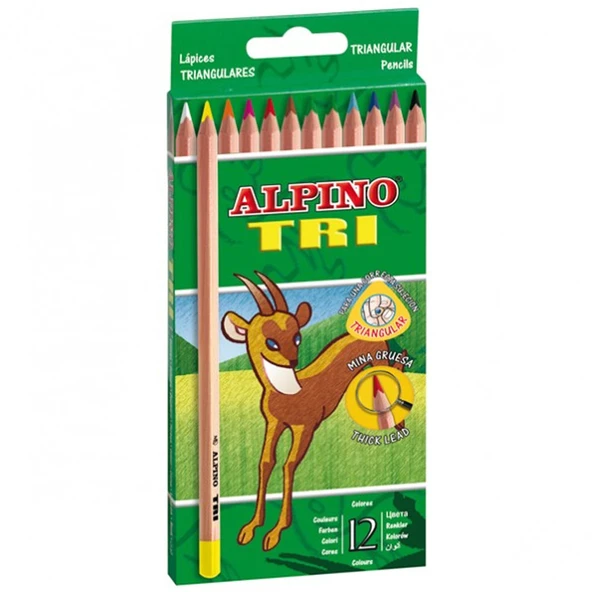 Alpino Kuru Boya Maxi Tri 12 Renk AL-2133 ürün görseli 1