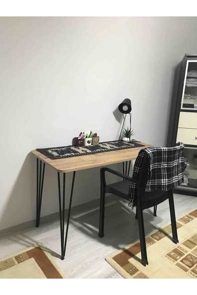 BAMBEDS MOBİLYA 60x120 Dekoratif Mutfak Masası, Yemek Masası, Çalışma Masası, Bilgisayar Masası Çam ürün görseli 1