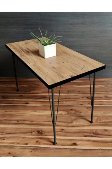 BAMBEDS MOBİLYA 60x120 Dekoratif Mutfak Masası, Yemek Masası, Çalışma Masası, Bilgisayar Masası Çam ürün görseli 1