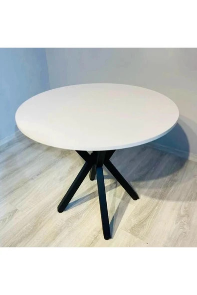 BAMBEDS MOBİLYA Yuvarlak Yemek Masası 70x70 cm Beyaz ürün görseli 1