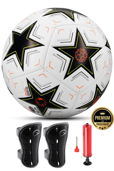 3lü Set Futbol Topu Tekmelik Şampiyonlar Ligi Pompalı Sert Zemin Halı Saha Futbol Topu No:5 ürün görseli 1