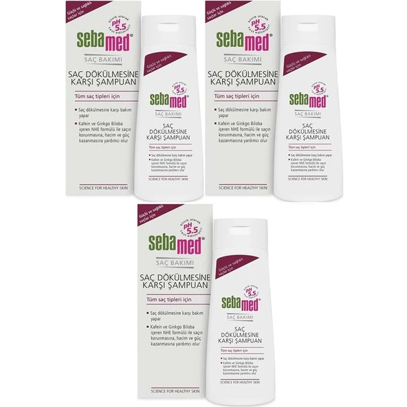 Sebamed Şampuan 400ML Saç Dökülmesine Karşı (Tüm Saç Tipleri için) (3 Lü Set) ürün görseli 1