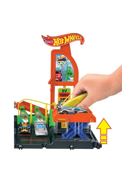 Mattel HTN79 Hot Wheels Elektrikli Araç Şarj İstasyonu Oyun Seti 195107 *2 ürün görseli 1