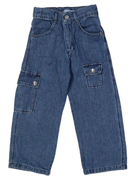 KARGO CEPLİ JEANS KIZ PANTOLON ürün görseli 1