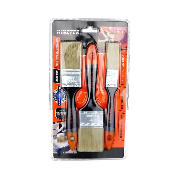 3 Pcs - No:1 Inç / 1.5 Inç / 2 Inç Kestirme Fırça Set ürün görseli 1