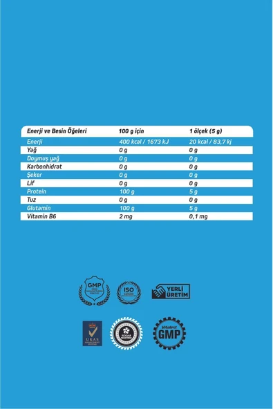 Glutamin Pure / Micronized Form 300 Gr. - Resim 3