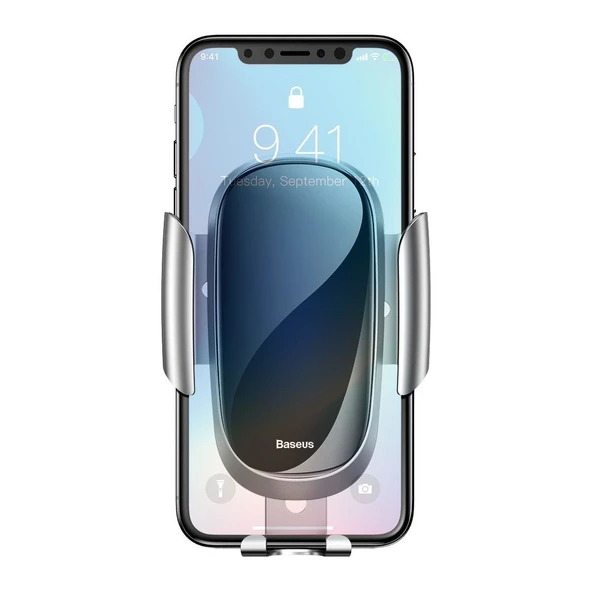 Baseus Future Gravity Araç Telefon Tutucu Gümüş Gri - Resim 4