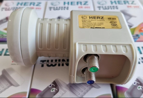 Herz HR-902 Çiftli LNB Altın Uçlu 0.1 DB Gold İkili LNB ürün görseli 1