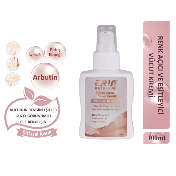 Erin Natural  Renk Açıcı & Eşitleyici  Vücut Kremi 100 ml ürün görseli 1