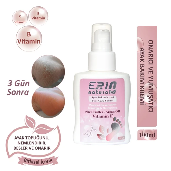 Erin Natural Onarıcı Ve Yumuşatıcı Ayak Bakım Kremi 100 ml ürün görseli 1