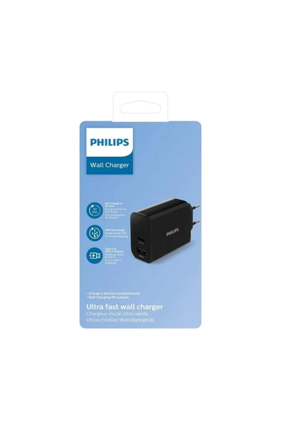 Philips Dlp2621/12 Type C / Usb A 30w Şarj Adaptör - Resim 2