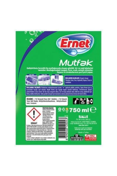 Ernet Mutfak Temizleyici 750ml - Resim 3