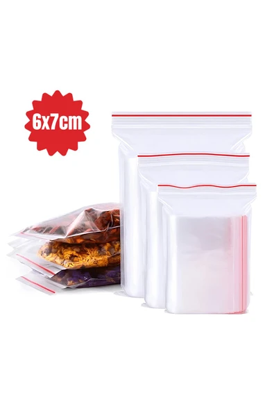 BAR-PACK Kilitli Torba Kına Poşeti 6x7 100 Adet ürün görseli 1