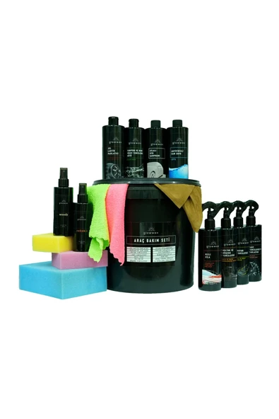 GLOWWAX 17 PARÇA FULL OTO BAKIM VE TEMİZLİK SETİ KOVALI ürün görseli 1