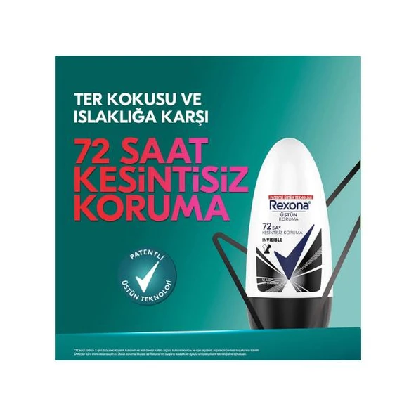 Rexona Roll On Invisible 50 ml - Resim 3
