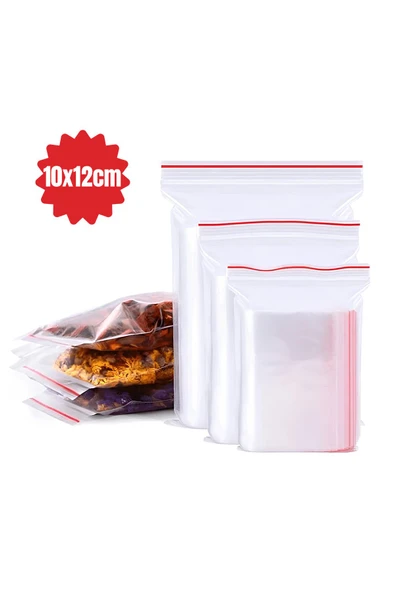 BAR-PACK Kilitli Torba Kına Çerez Poşeti 10x12 100 Adet ürün görseli 1