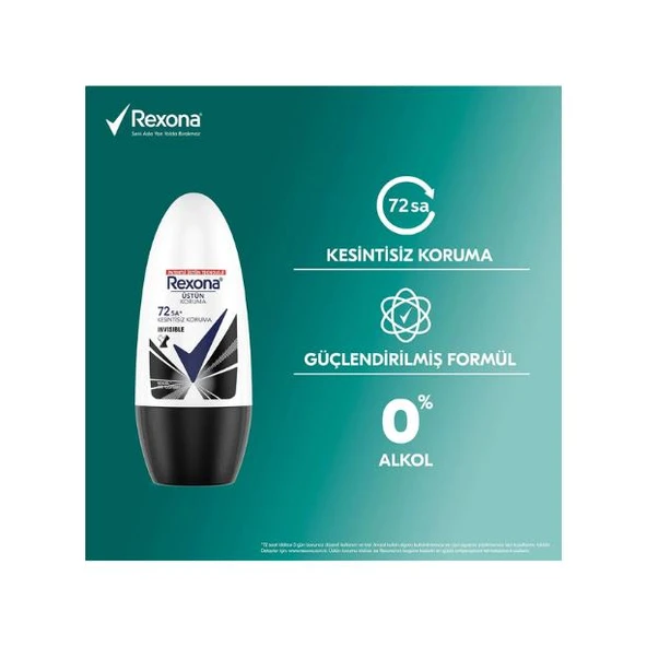 Rexona Roll On Invisible 50 ml - Resim 5